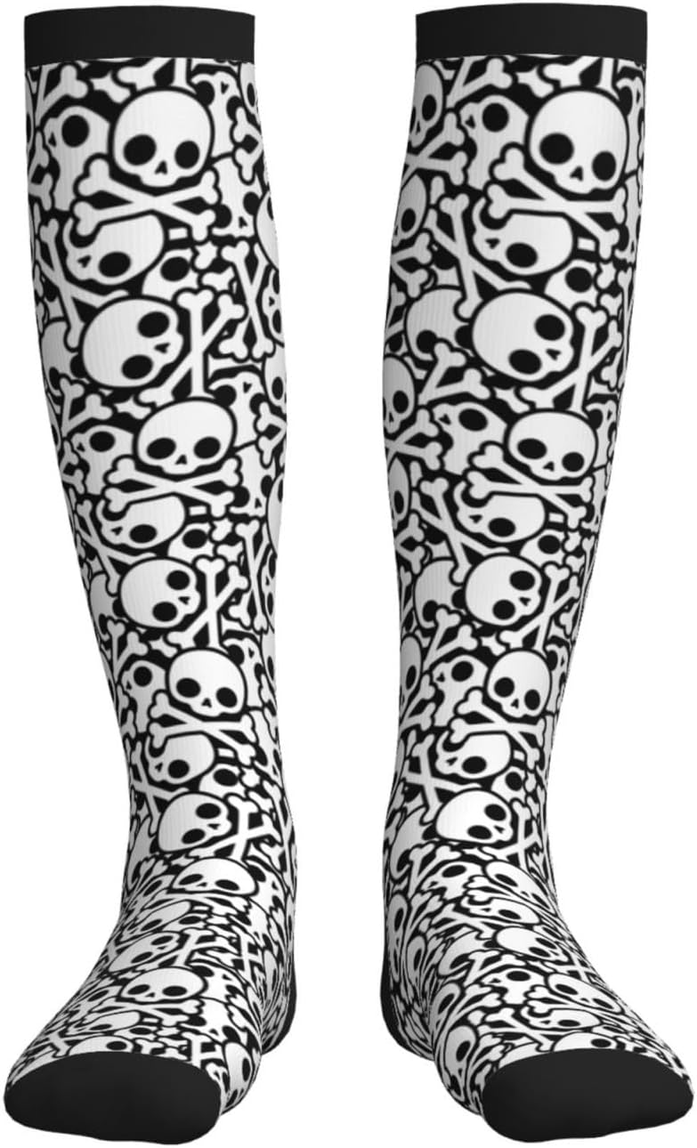 Figtihw Tie Dye Compression Socks Knee High Support Socks For Women Men Running Athletic Hiking - Image 3